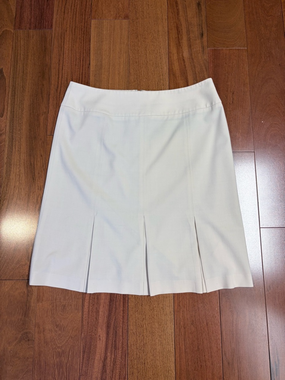Jones New York Cream A-Line Skirt with Pleats Size 14 - Picture 9 of 11